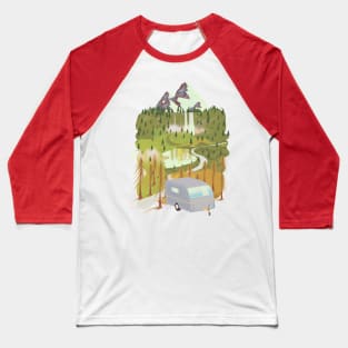 Caravan Landscape Baseball T-Shirt